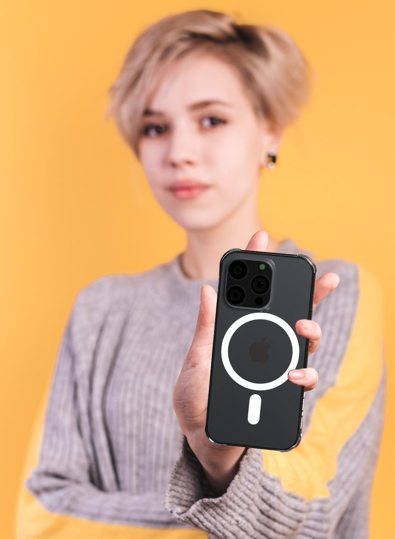 Max & Max iPhone 15 Pro MagSafe Case – Ultra Slim Magnetic Transparent Cover, Scratch-Resistant, Compatible with MagSafe Wireless Charging - Image 2