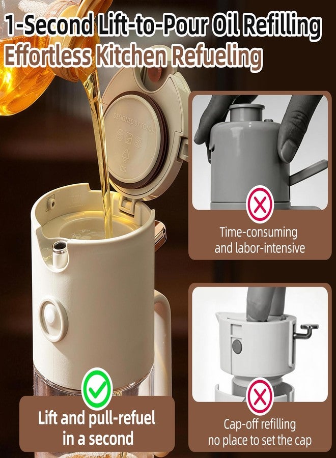 QQC 580ml/19.6oz Olive Oil Sprayer Bottle for cooking, 3-in-1 Oil dispenser Bottle + FREE 2-Piece Kitchen gadgets (Basting Brush & Spice Shaker) - Perfect for kitchen, Air Fryer, Baking, BBQ & Salad. - Image 4