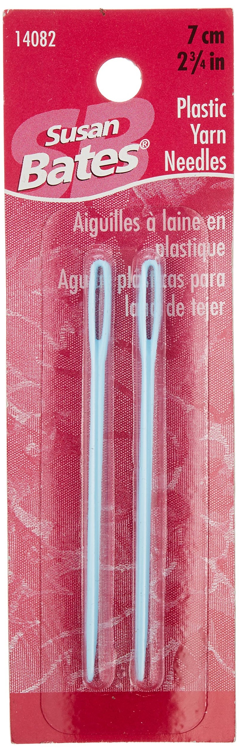Susan Bates 14082 2-Pack Plastic Yarn Knitting Needle, 2-3/4-Inch - Image 1