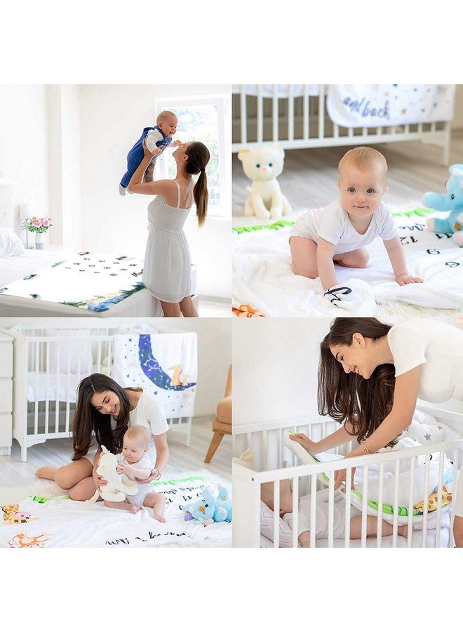 FHZON Forest Milestone Blanket Mountain Tree Baby Blanket Newborn Gift Memento Soft Swaddle Portable Crawl Pad 48x40inch - Image 5