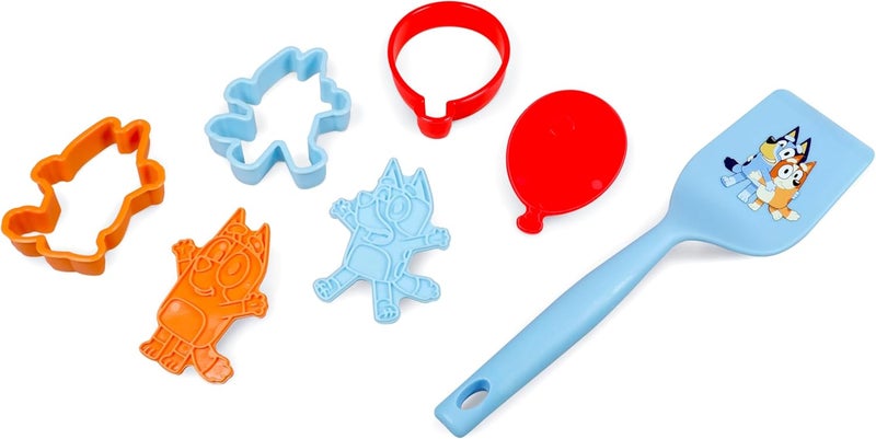 Handstand Kitchen Bluey Cookie Baking Set with Three Bluey Themed Cookie Stamp Cutters and Nylon Cookie Spatula - Image 3