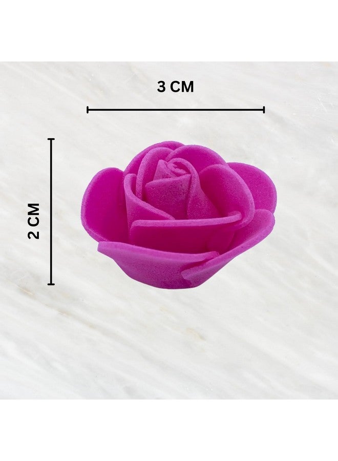 Tdas Artificial Flowers for Home Decoration - Ideal House Decoration Items for Pooja Room, Ganpati Festivals - Foam Rose Flower Needs - Perfect Backdrop for Pooja Decorations - 100 pcs (Multicolor) - Image 4