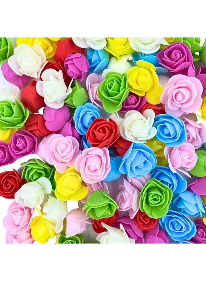 Tdas Artificial Flowers for Home Decoration - Ideal House Decoration Items for Pooja Room, Ganpati Festivals - Foam Rose Flower Needs - Perfect Backdrop for Pooja Decorations - 100 pcs (Multicolor) - Image 1