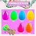 Haconba 48 Pack 5 Inch Large Fillable Easter Eggs Bulk Colorful Plastic Eggs Empty for Easter Basket Fillers Egg Hunt Party Favors 6 Colors - Image 4