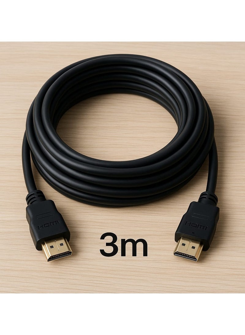 High‑Speed HDMI Cable 3M – 4K UHD Support – Compatible with TV, Monitor, Laptop, PC, Projector - Image 1