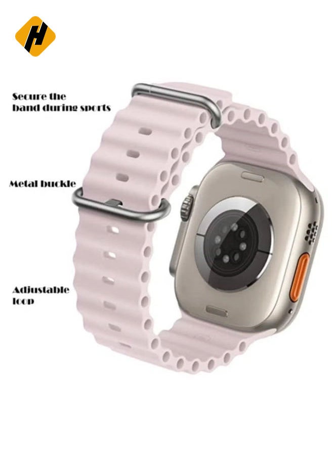 HuHa - Sport New Silicone Band Compatible with Apple Watch Ultra Ocean 42/44/45/49mm Strap for iWatch Series Ultra 8 7 6 5 SE - Image 1