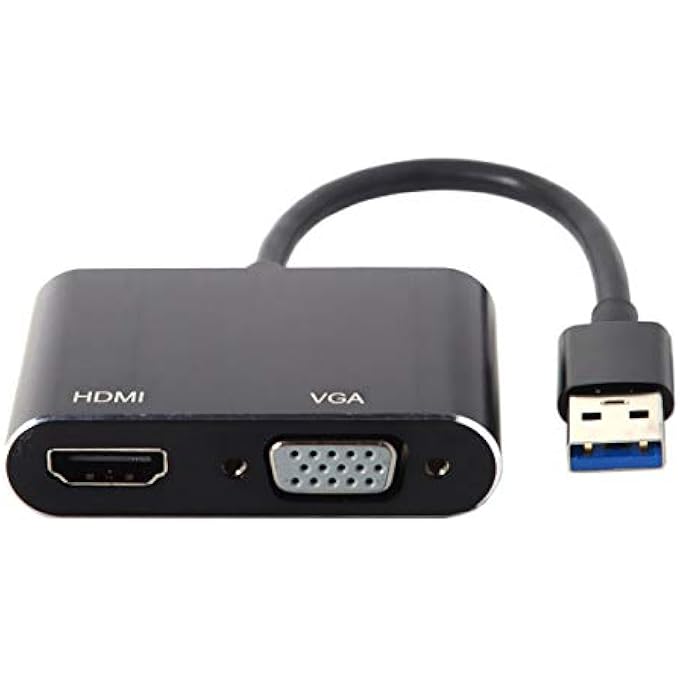 CY USB 3.0 AND 2.0 TO HDMI AND VGA HDTV ADAPTER CABLE EXTERNAL GRAPHICS CARD FOR WINDOWS MAC LAPTOP - Image 1
