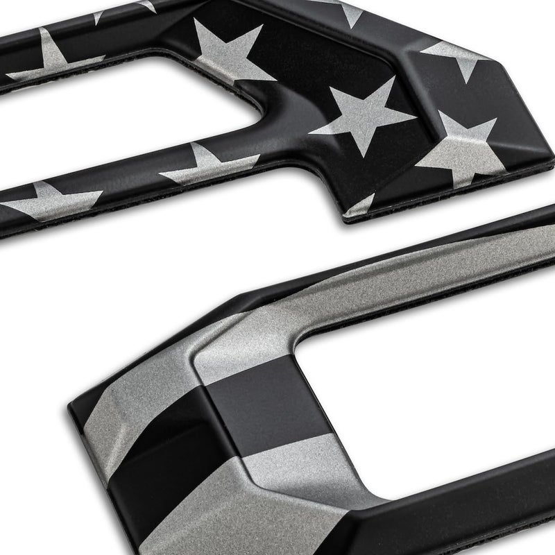 EyeCatcher PRO Series Tailgate Insert Letters Compatible with 2024-2026 Tacoma (Gun Metal USA Flag) - Image 1