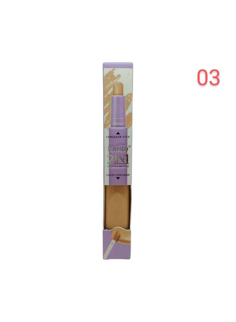 KARITE 2 in 1 concealer stick & concealer liquid 03 - Image 1