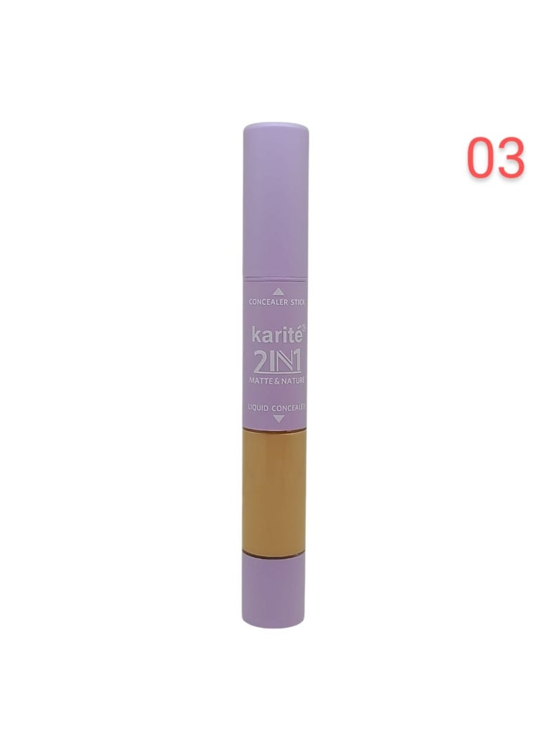 KARITE 2 in 1 concealer stick & concealer liquid 03 - Image 2