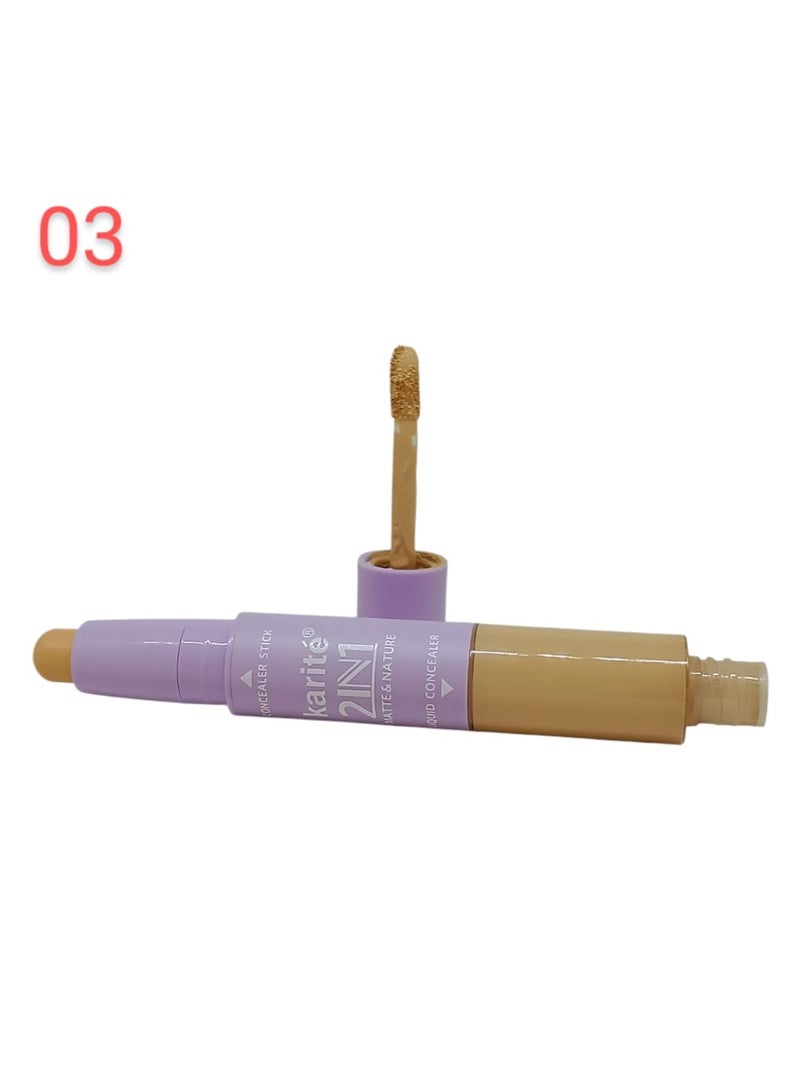 KARITE 2 in 1 concealer stick & concealer liquid 03 - Image 3