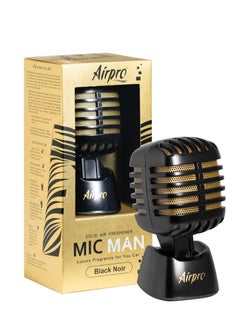 Airpro Luxury | Black Noir | Mic Man Car Perfume/Air Fresheners For Dashboard | Up to 60 Days | Long lasting Fragrance to Freshen up Your Car  - Image 1