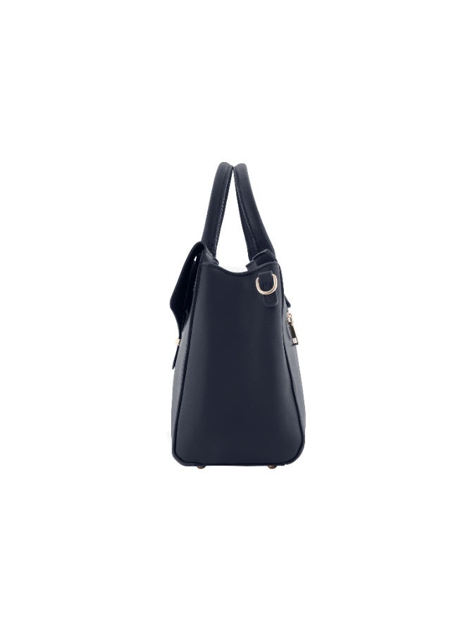 Foska Women's Elegant Handbag - Dark Blue - Classic Crossbody & Shoulder Bag, Premium Leather - Image 3
