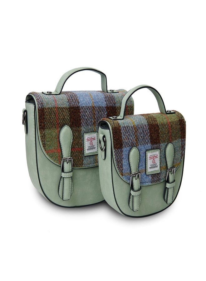 آيلاندر حقيبة Islander المتوسطة الحجم من قماش Cobble - حقيبة نسائية متوسطة الحجم مصنوعة من قماش HARRIS TWEED (نقشة الترتان باللون الأزرق الكستنائي) - Image 3