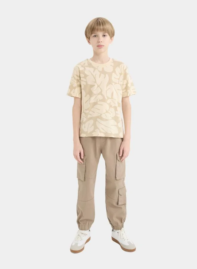 ديفاكتو DeFacto Kids Round Neck Graphic Short Sleeve T-Shirt
