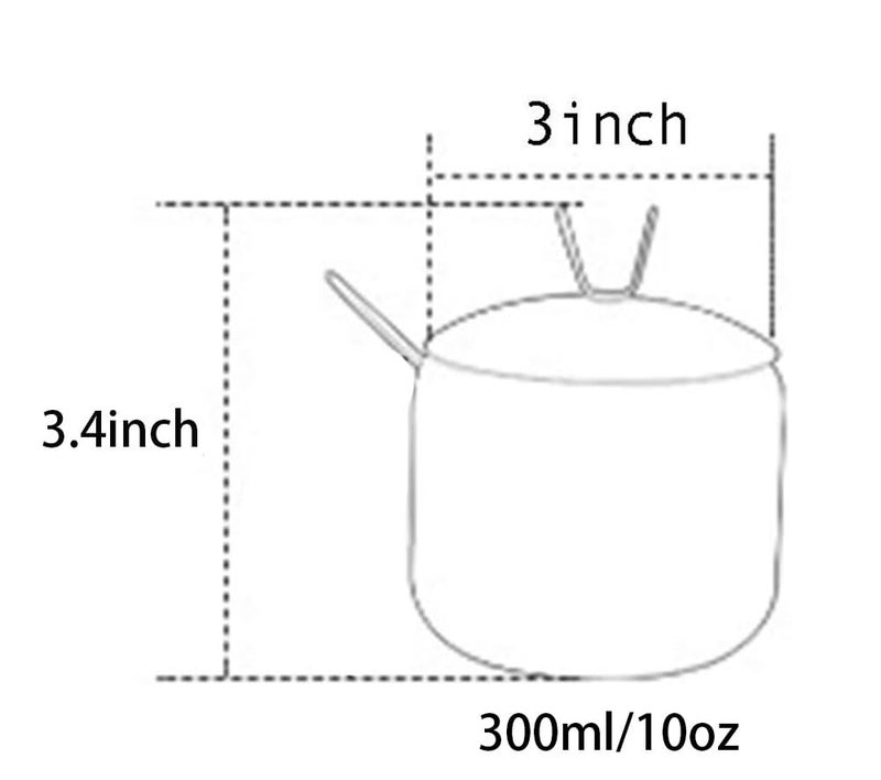 Mozacona Stainless Steel Sugar Bowl Spice Jar Storage Seasoning Pot with Lid Spoon - Image 2