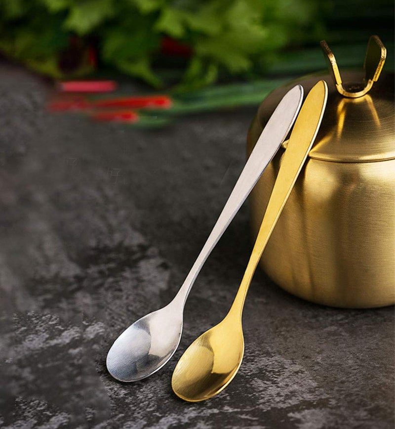 Mozacona Stainless Steel Sugar Bowl Spice Jar Storage Seasoning Pot with Lid Spoon - Image 4