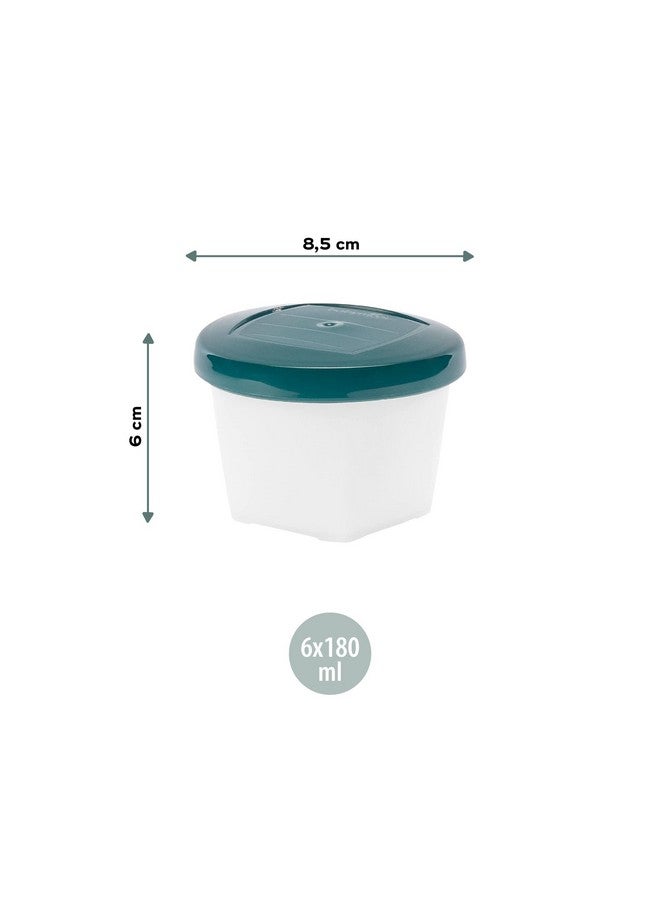 Babymoov Eco-Friendly Baby Food Jars, Set of 6 (6oz Each) BPA-Free Storage Containers, Made from Biosourced Sugar Cane, Leakproof Silicone Lids, Microwave, Freezer & Dishwasher Safe - Image 4