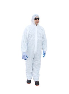 Vaultex Hooded Disposable Medical Isolation Protective Suit Coverall 30Gsm 