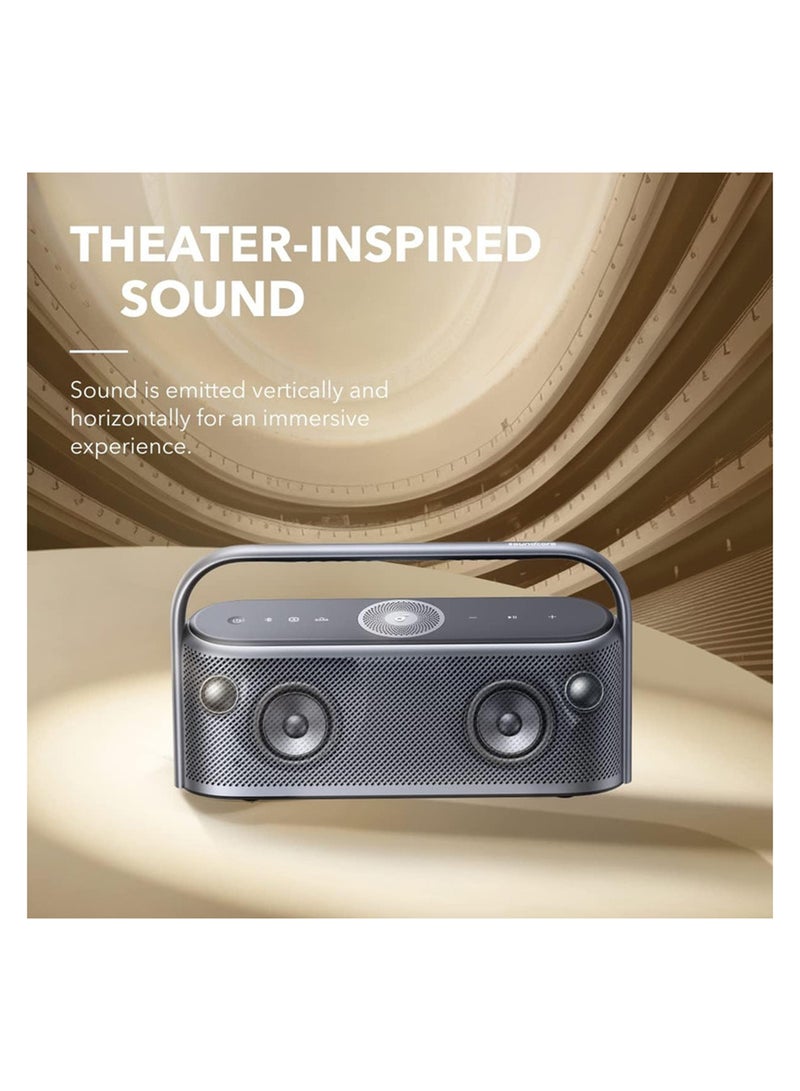 Soundcore Motion X600 Portable Bluetooth Speaker With Wireless Hi-Res Spatial Audio, 50W Sound, IPX7 Waterproof, 12H Long Playtime, Pro EQ, Built-In Handle, Aux-In Black - Image 4