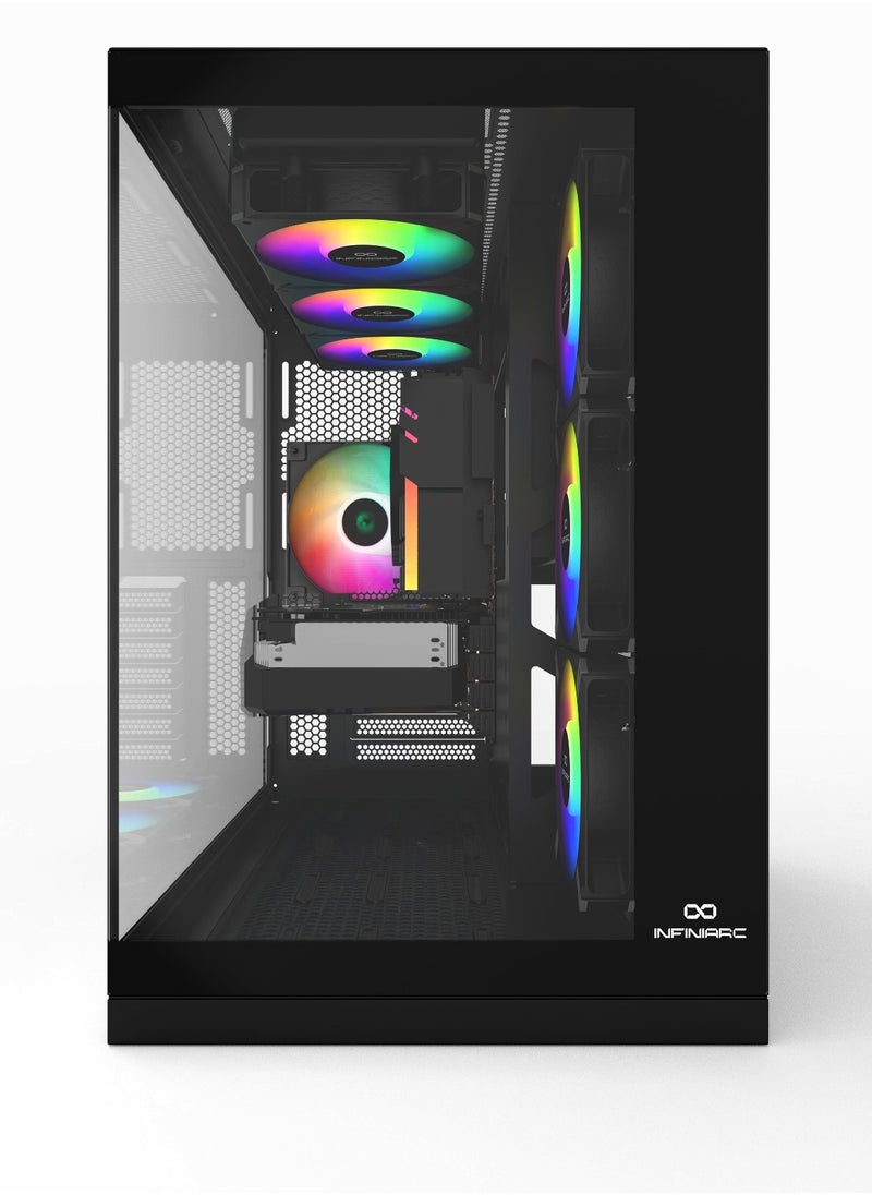 INFINIARC Cube Pro Gaming PC (Intel core i5-14400F - NVIDIA RTX5060ti- B760- 16GB DDR5 -M.2 1TB- WINDOWS) Black XL  - Image 2