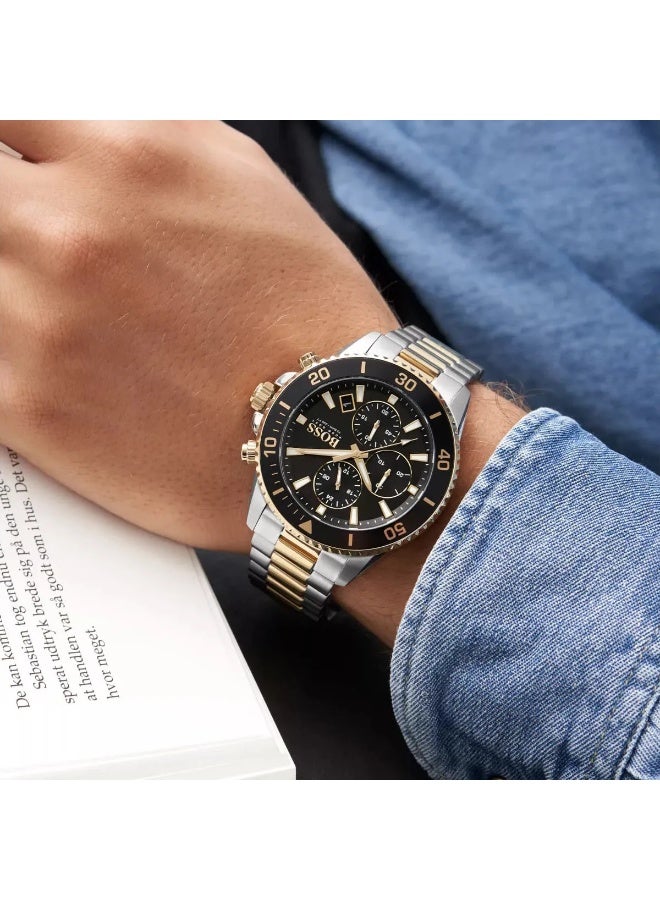 HUGO BOSS Men's Admiral Black Dial Watch - 1513908 - Image 3