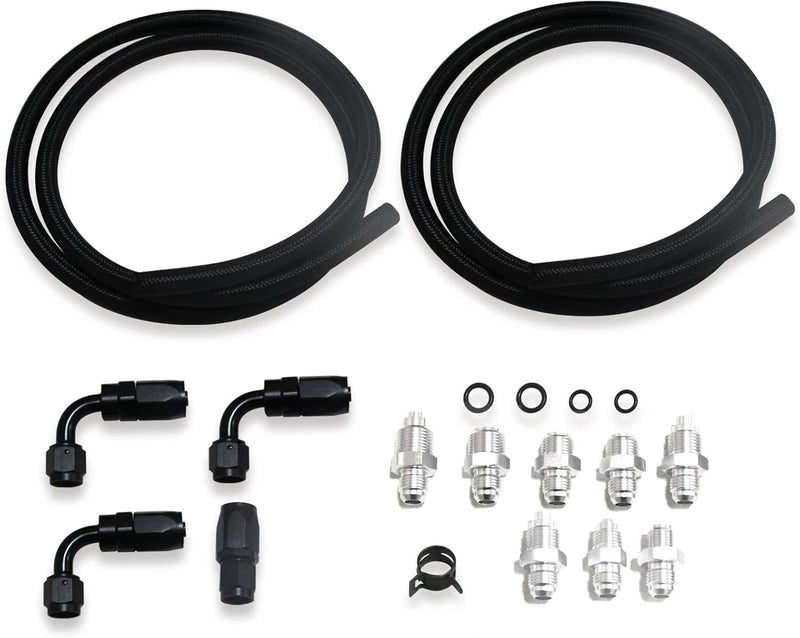 WnSEu Universal Power Steering Pump Hose Kit for LS Swap LS1 LS3 - Image 2
