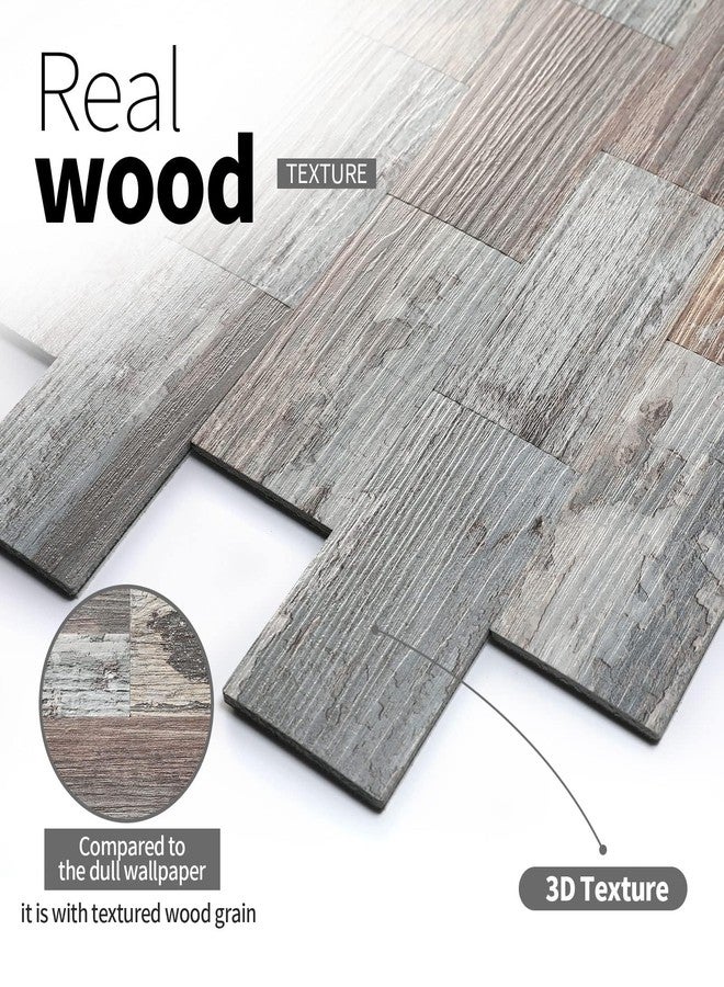 Reovatile 10-Pack Peel and Stick Tile Backsplash 12"X12" PVC Wall Tiles, Stick on Backsplash for Kitchen, Bathroom Tile, Fireplace Décor, Laundry Table, Stair Decals in Rustic Wood Grain - Image 2