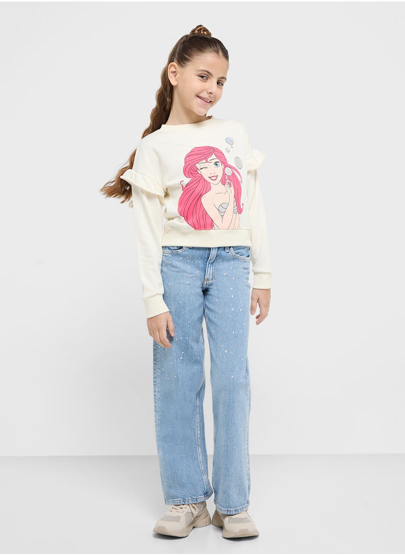 Disney Mermaid Graphic Sweat Shirt  - Image 4