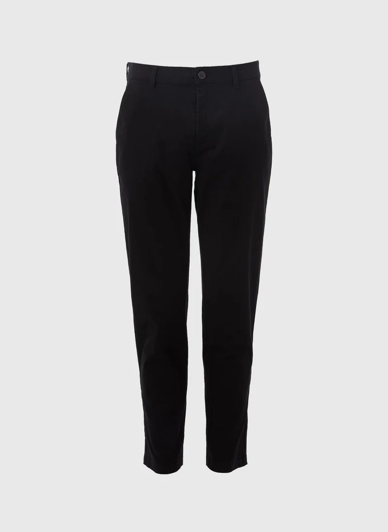 Matalan Black Straight Fit Stretch Chinos