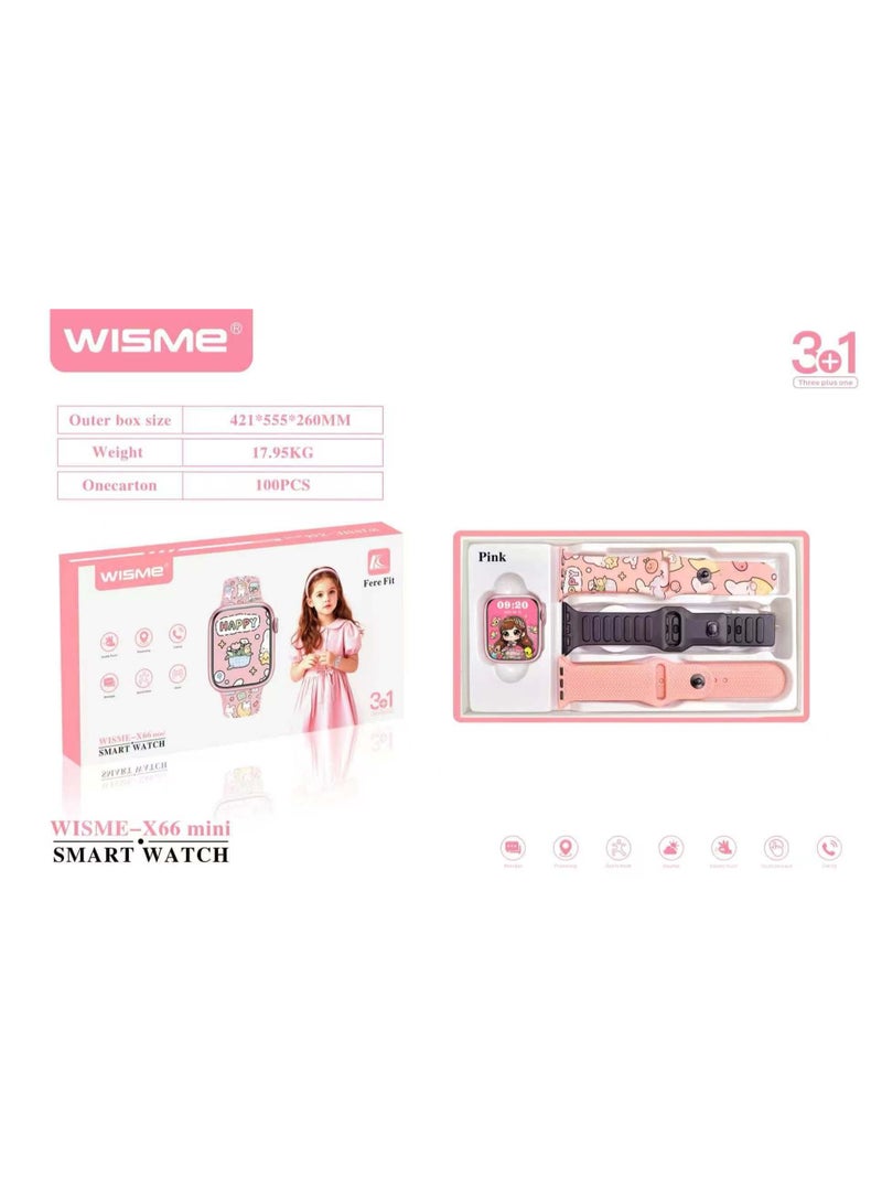 WISME X66 Mini Smart Watch for Kids (3+) – Calling, Games & Safety Feature. - Image 1