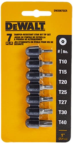DeWalt DW2067SCR Security Torx Set 7Piece - Image 1