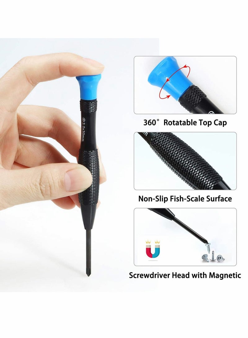 Y&D Screwdriver Kit 18Pcs Precision Magnetic Small Screwdrivers with Flathead Phillips Star Tweezers for Mobile Phone Smartphone Game Console Tablet PC Watch  - Image 3