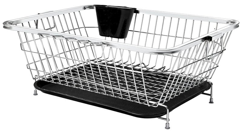 Swarni Dish Drying Rack Stainless Steel Dish Drainer Rack Organizer in Sink Drainage Rack Over SinkDish Drainer Basket Shelf on Counter with Stainless Steel Utensil Holder Large 594422cm - Image 5