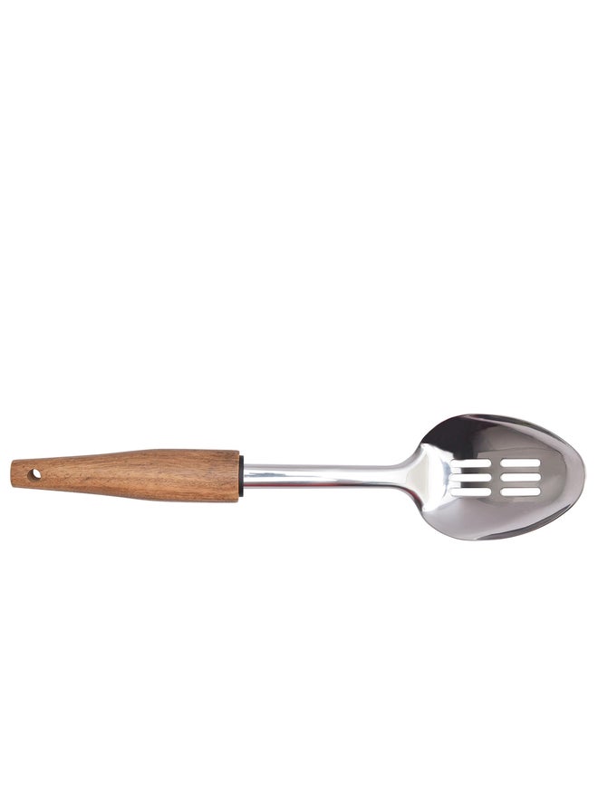 Natural Life Stainless Steel Slotted Serving Spoon - Image 1