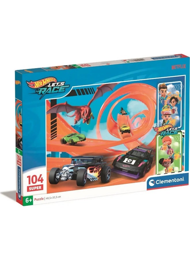 Clementoni Clementoni Hot Wheels: Let's Race Super Color Jigsaw Puzzle (104 Pieces) - Image 2