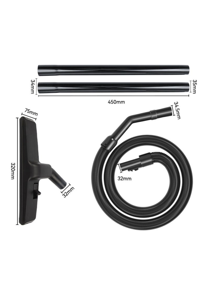 أبوستيم مجموعة تنظيف مكنسة كهربائية مكونة من 4 قطع، خرطوم وأنبوب مستقيم وفرشاة أرضية، لوازم منزلية ومنتجات تنظيف، مناسبة لشركة هيتاشي - Image 2