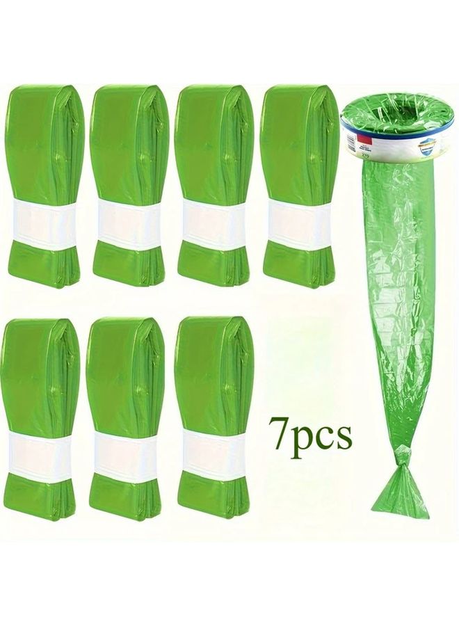 Yellow 7 Pieces Diaper Bucket Replacement Bags PEVA Material Easy Tear Durable Odorless - Image 4