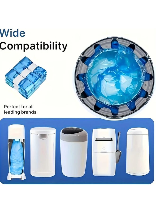Yellow 7 Pieces Diaper Bucket Replacement Bags PEVA Material Easy Tear Durable Odorless - Image 2