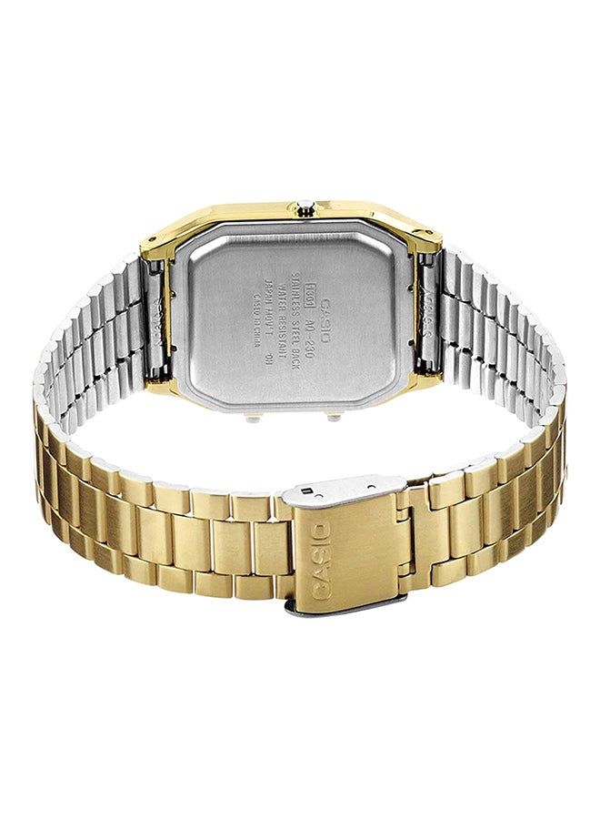 CASIO Men Water Resistant Stainless Steel Analog Wrist Watch AQ-230GA-9D - 39 mm - Gold - Image 2