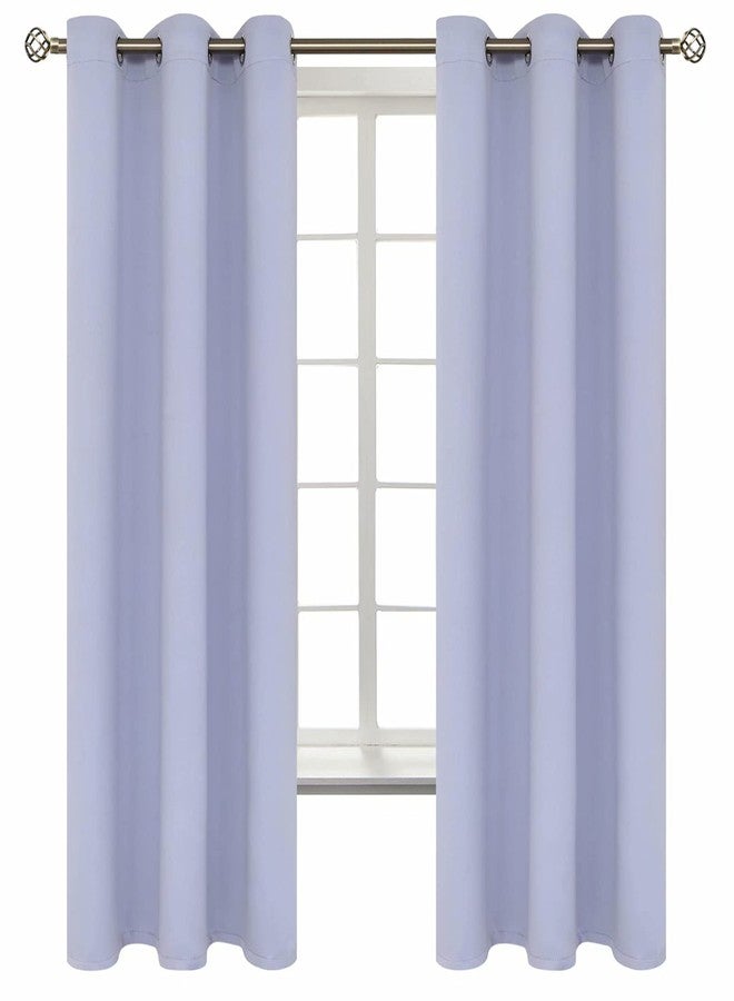 BGment ستائر تعتيم الغرفة من بي جي إم إنت، طولها 160 سم - ستائر عازلة للحرارة بحلقات معدنية لغرفة النوم، قطعتان، 107 × 160 سم، لون لافندر - Image 1