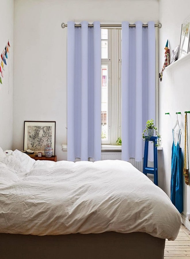 BGment ستائر تعتيم الغرفة من بي جي إم إنت، طولها 160 سم - ستائر عازلة للحرارة بحلقات معدنية لغرفة النوم، قطعتان، 107 × 160 سم، لون لافندر - Image 2