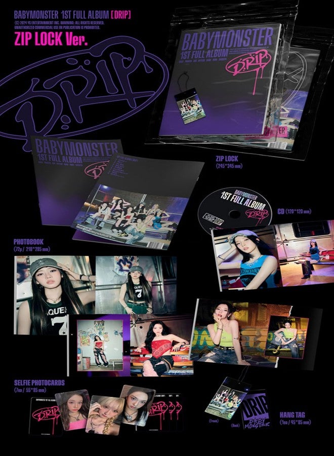 Koread BABYMONSTER DRIP 1st FULL Album (Photobook - ZIP LOCK Ver.) - Image 2