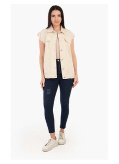 Carina Raw Hem Denim Vest  - Image 5