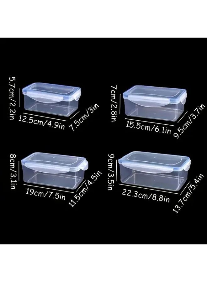 8 Pcs Set Kitchen Food Storage Containers With Lids For Vegetables Fruits Snacks Microwaveable - Image 3