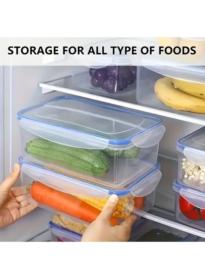 8 Pcs Set Kitchen Food Storage Containers With Lids For Vegetables Fruits Snacks Microwaveable - Image 5