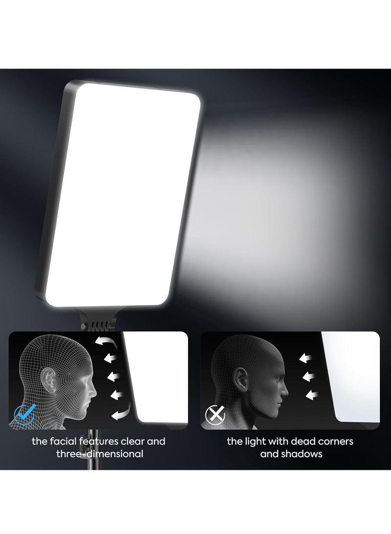 Set of 2 - 24 Inch LED Video Light Set – 2700-7500K Dimmable Continuous Photography Lighting with Remote Control & 200 cm Tripod, CRI 96+ Studio Lights for TikTok, YouTube, Video Photography  - Image 2
