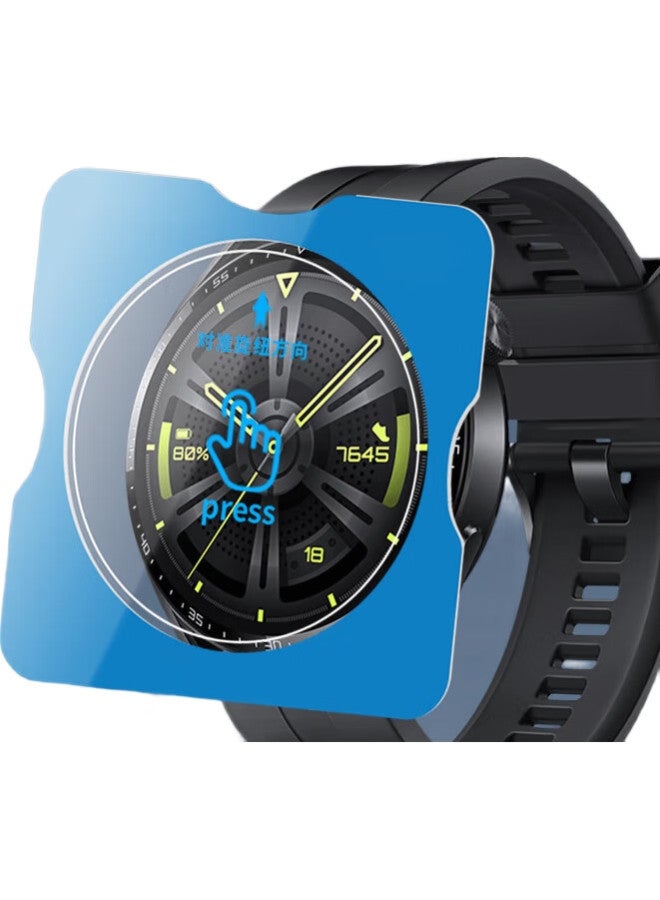 Smorss مناسب لـ Huawei Watch Gt3 فيلم حماية Huawei Watch Gt3 فيلم مقوى بكامل الغراء فيلم ساعة مضاد للخدش ومقاوم للسقوط غطاء شاشة كاملة 46mm - Image 3