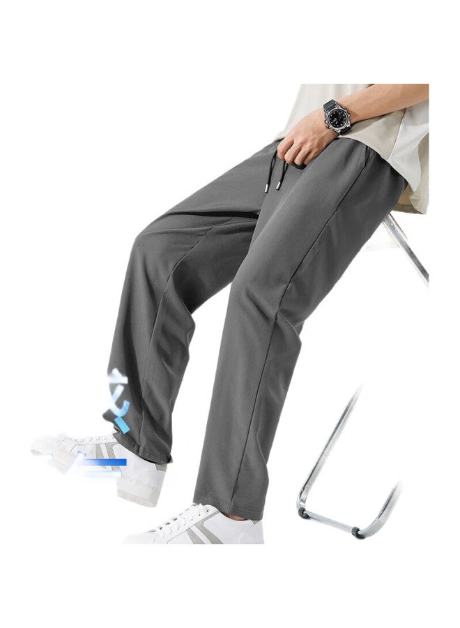 Warrior Men'S Ice Silk Thin Summer Quick-Drying Loose-Fitting Long Pants Men'S Cool And Breathable Sports Casual Straight-Leg Pants - Image 2