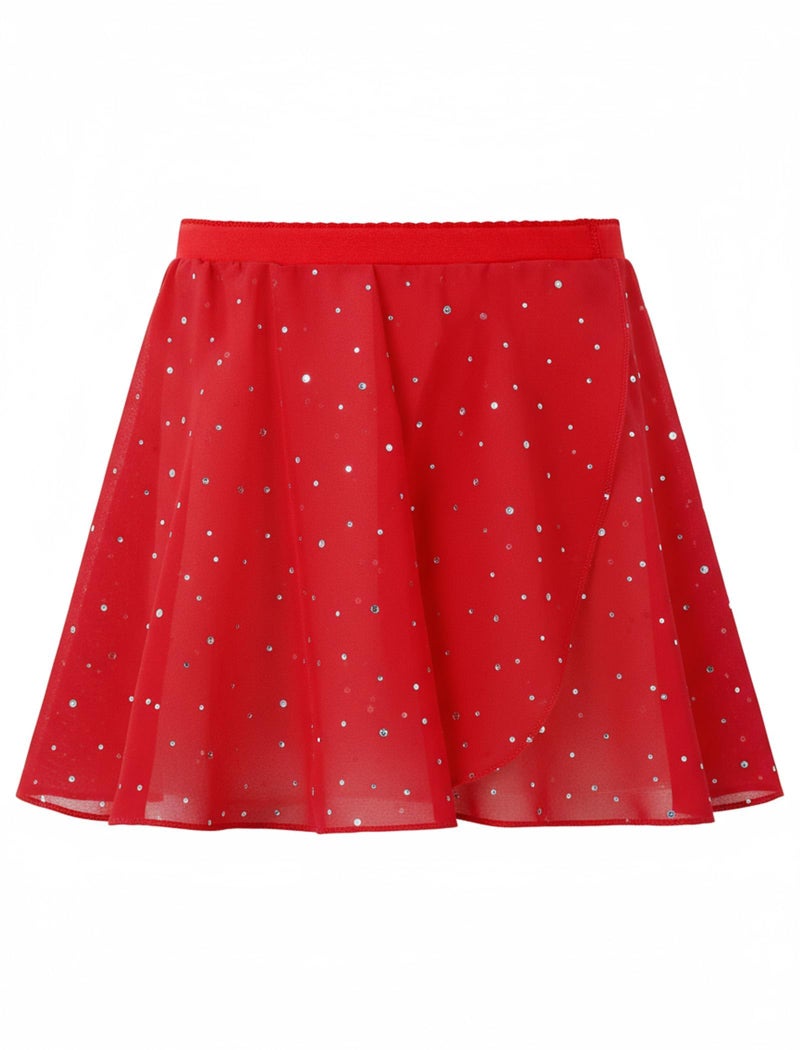 Gogokids Girls Dance Ballet Skirt, 3 Pack Tutu Skirts Fluffy Ballet Dress for Toddlers/Little Girls (130/6-7 Years) Red - Image 1